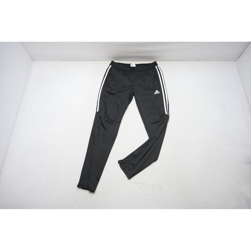 Adidas Tapered Sweat Pants Women Medium Black Soccer‎ Striped Joggers Athletic